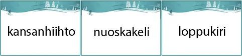 Kansanhiihto, nuoskakeli, loppukiri.