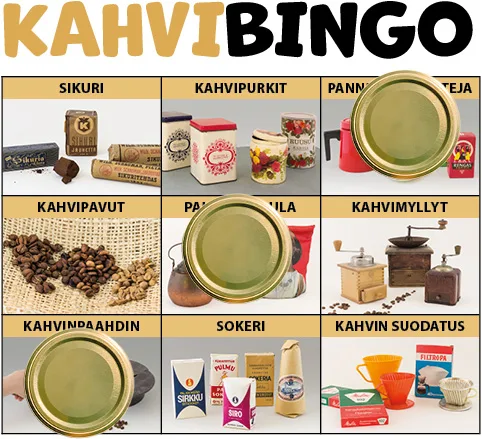 Kahvibingo: 9 nostalgista kahviin liittyvää kuvaa.