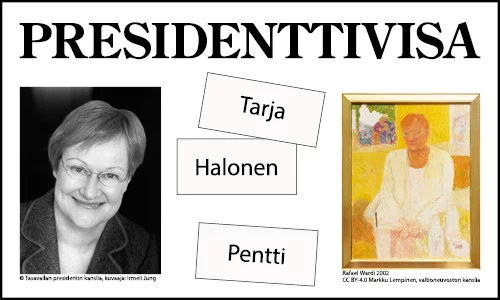 Presidenttivisa - Tarja Halosen valokuva ja muotokuva