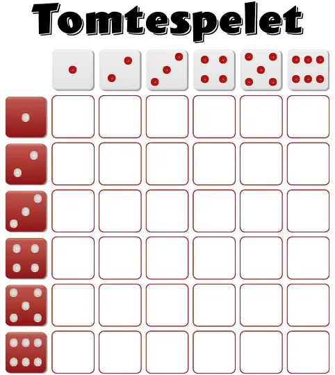Tomtespelet, spelplan.