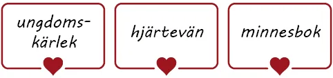ungdomskärlek, hjärtevän, minnesbok.