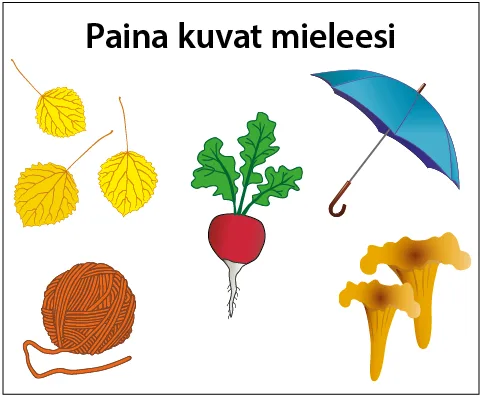 Paina kuvat mieleesi.