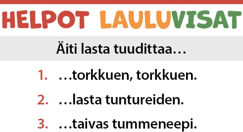 Helpot lauluvisat.