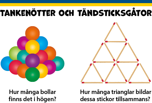Tankenötter och tändsticksgåtor.