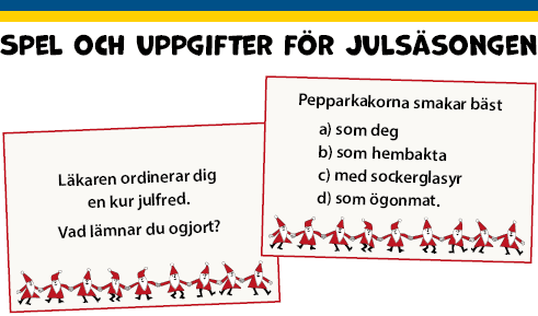 Spel och uppgifter för julsäsongen.