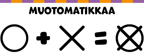 Muotomatikkaa: ympyrä + rasti = rasti ympyrän keskellä.